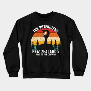 Funny Puteketeke New Zealand's Bird Of The Century Vintage Crewneck Sweatshirt